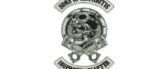 Custom Embroidery Sons of Arthritis Logo