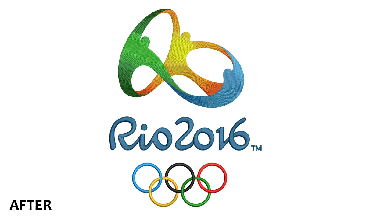 Embroidery Rio 2016 Olympics Logo